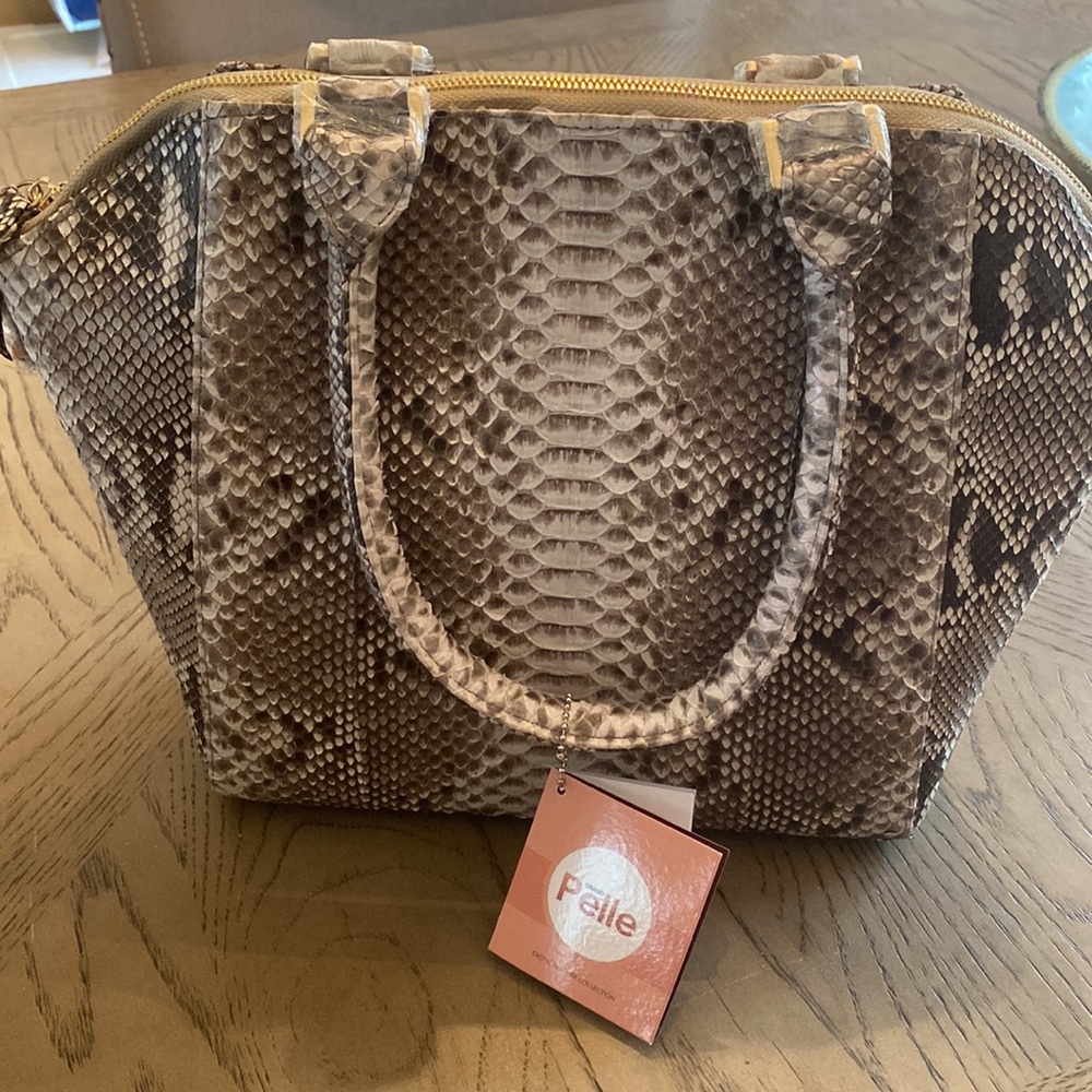 Grand Pelle Handcrafted 100% Python Leather Natural Color - Picture 7 of 9